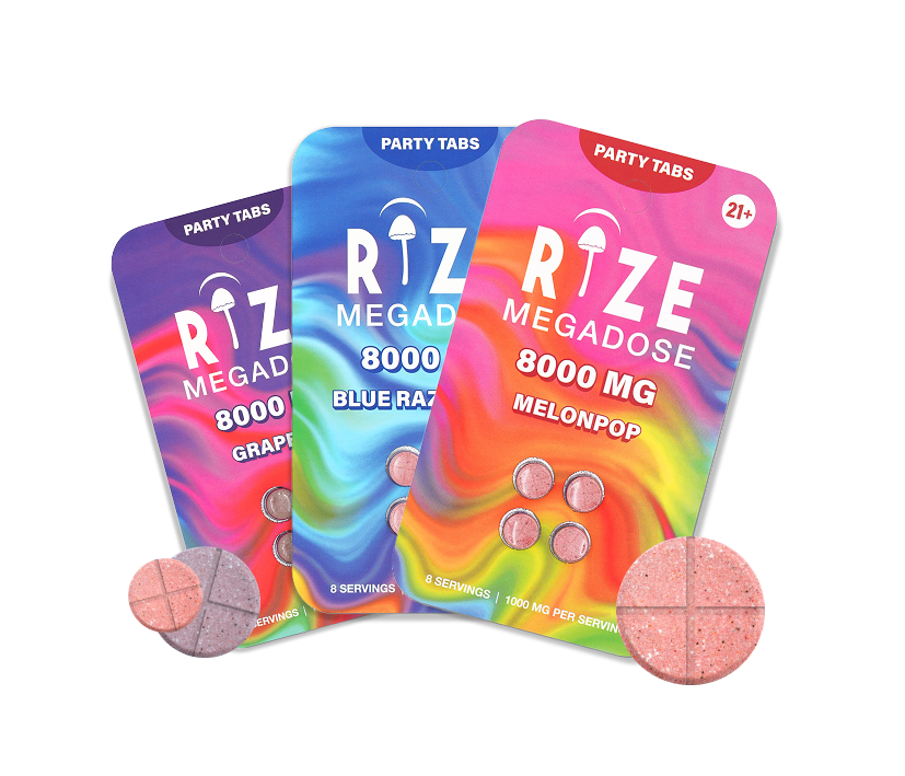 Rize Party Tabs, 8,000mg Mushroom Tablets
